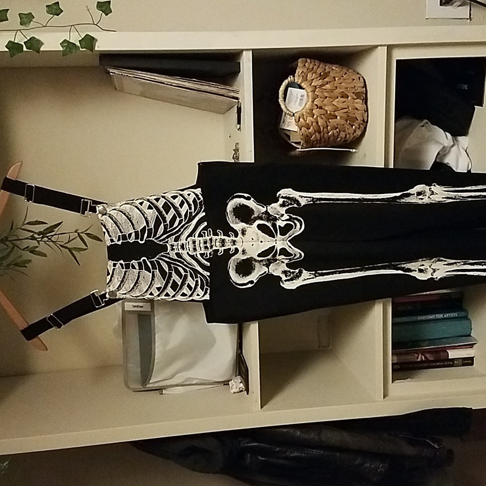 Hot Topic Social Collision Skeleton Scuba Overalls NWOT